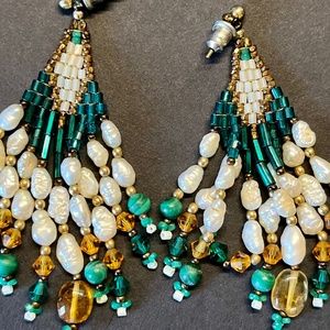 Crystal beads and seed pearl earrings from Met Museum shop